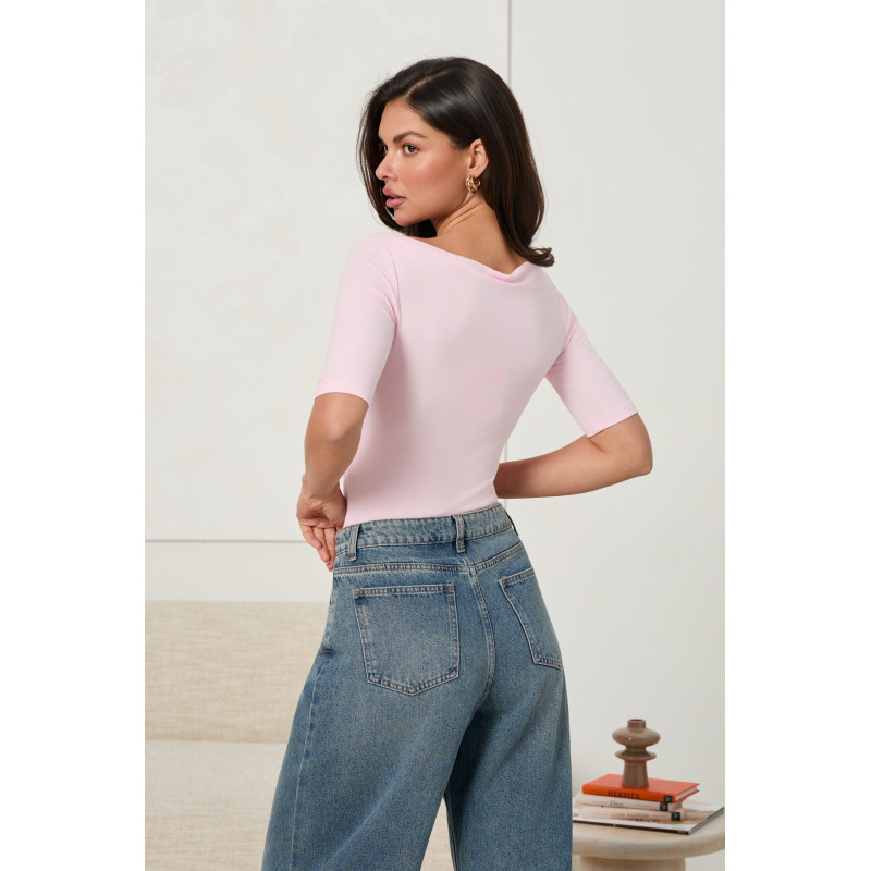 DOPASOWANA BLUZKA BASIC Z RĘKAWEM 3/4