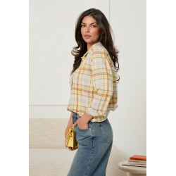 BAWEŁNIANA KOSZULA OVERSIZE W KRATĘ