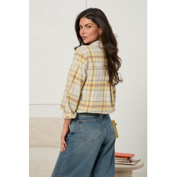 BAWEŁNIANA KOSZULA OVERSIZE W KRATĘ