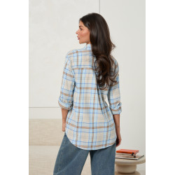 BAWEŁNIANA KOSZULA OVERSIZE W KRATĘ