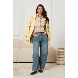 DWURZĘDOWY PŁASZCZ TYPU TRENCH Z EKOSKÓRY