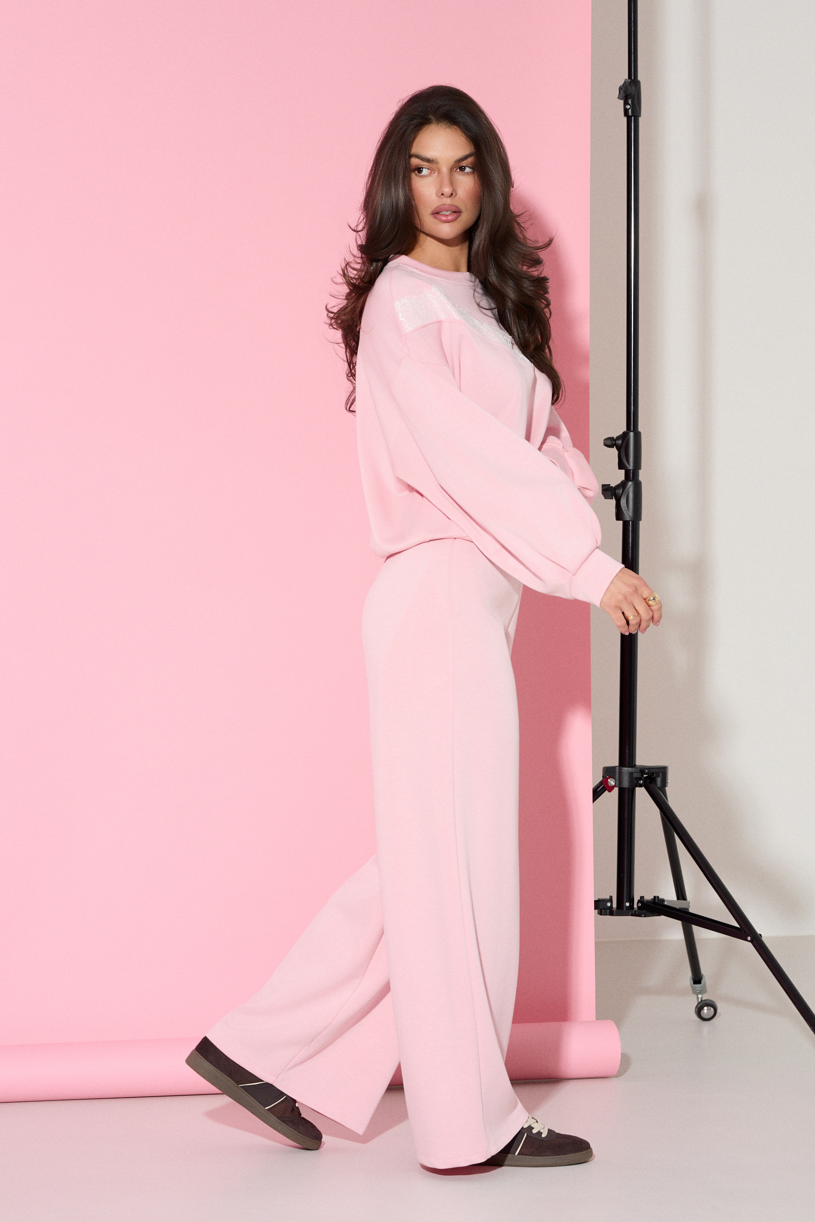 WISKOZOWE SPODNIE DRESOWE WIDE LEG