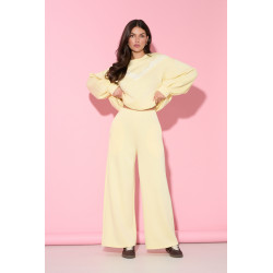 WISKOZOWE SPODNIE DRESOWE WIDE LEG