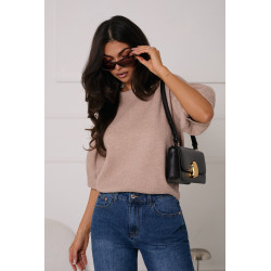 SWETER Z BUFIASTYM KRÓTKIM RĘKAWEM