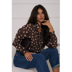 KOSZULA Z PRINTEM W GROCHY