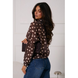 KOSZULA Z PRINTEM W GROCHY