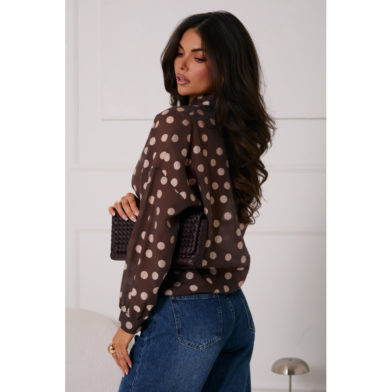 KOSZULA Z PRINTEM W GROCHY