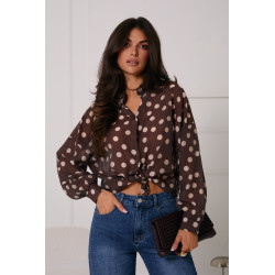 KOSZULA Z PRINTEM W GROCHY