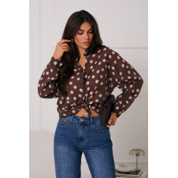 KOSZULA Z PRINTEM W GROCHY