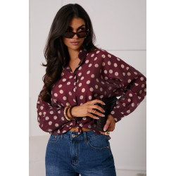 KOSZULA Z PRINTEM W GROCHY