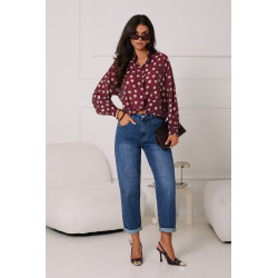 KOSZULA Z PRINTEM W GROCHY