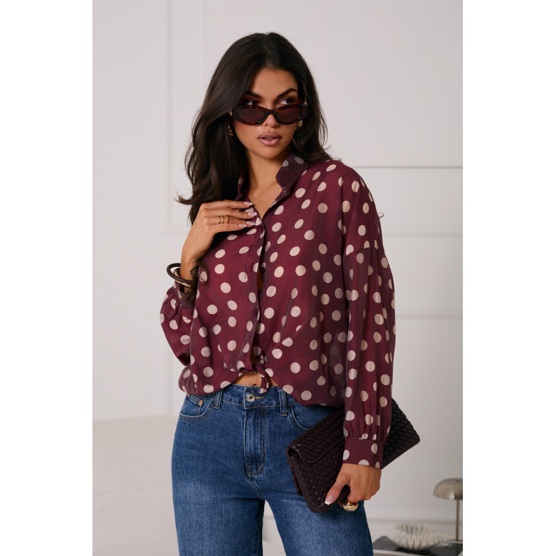 KOSZULA Z PRINTEM W GROCHY