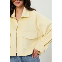 Zamszowa kurtka oversize z kieszeniami