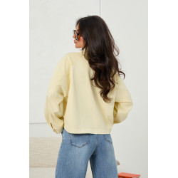 Zamszowa kurtka oversize z kieszeniami