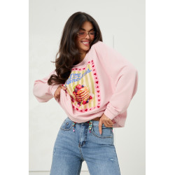 Bawełniana bluza oversize z nadrukiem