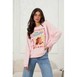 Bawełniana bluza oversize z nadrukiem