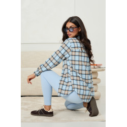 Koszula w kratę o luźnym kroju