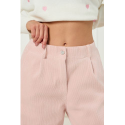 Klasyczne spodnie sztruksowe z prostą nogawką | Hurtownia odzieży z Włoch