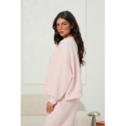 Oversizowa bluza z haftowanymi napisami