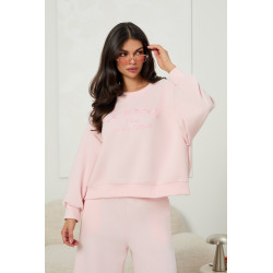 Oversizowa bluza z haftowanymi napisami