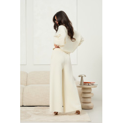 Wiskozowe spodnie dresowe typu wide leg