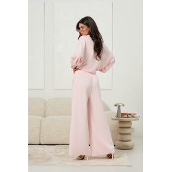 Wiskozowe spodnie dresowe typu wide leg