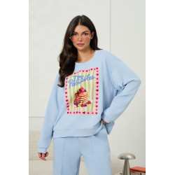 Bawełniana bluza oversize z nadrukiem