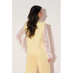 Dzianinowa kamizelka z koronkową koszulą - Hurt online | cotygodniowe dostawy