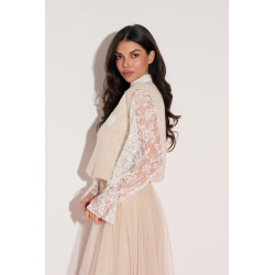 Dzianinowa kamizelka z koronkową koszulą - Hurt online | cotygodniowe dostawy