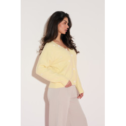 Kardigan z haftowanymi sercami | Sprzedaż hurtowa online