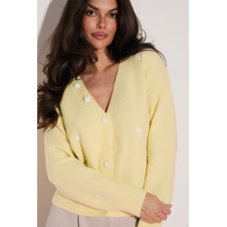 Kardigan z haftowanymi sercami | Sprzedaż hurtowa online