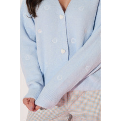 Kardigan z haftowanymi sercami | Sprzedaż hurtowa online