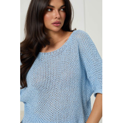 Luźny sweter o ażurowym splocie | Hurtownia odzieży damskiej online
