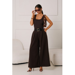 SPODNIE Z SZEROKĄ NOGAWKĄ I PASKIEM