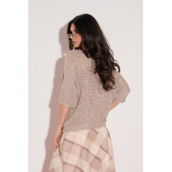 Luźny sweter o ażurowym splocie | Hurtownia odzieży damskiej online