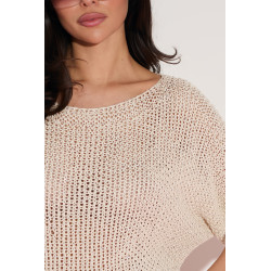 Luźny sweter o ażurowym splocie | Hurtownia odzieży damskiej online