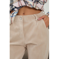 Klasyczne spodnie sztruksowe z prostą nogawką | Hurtownia odzieży z Włoch