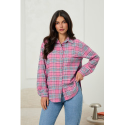 Koszula w kratę o luźnym kroju