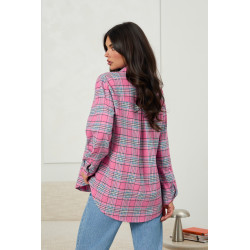 Koszula w kratę o luźnym kroju