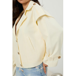 Krótka oversizowa kurtka typu trench