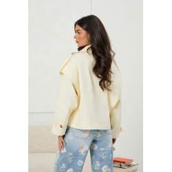 Krótka oversizowa kurtka typu trench