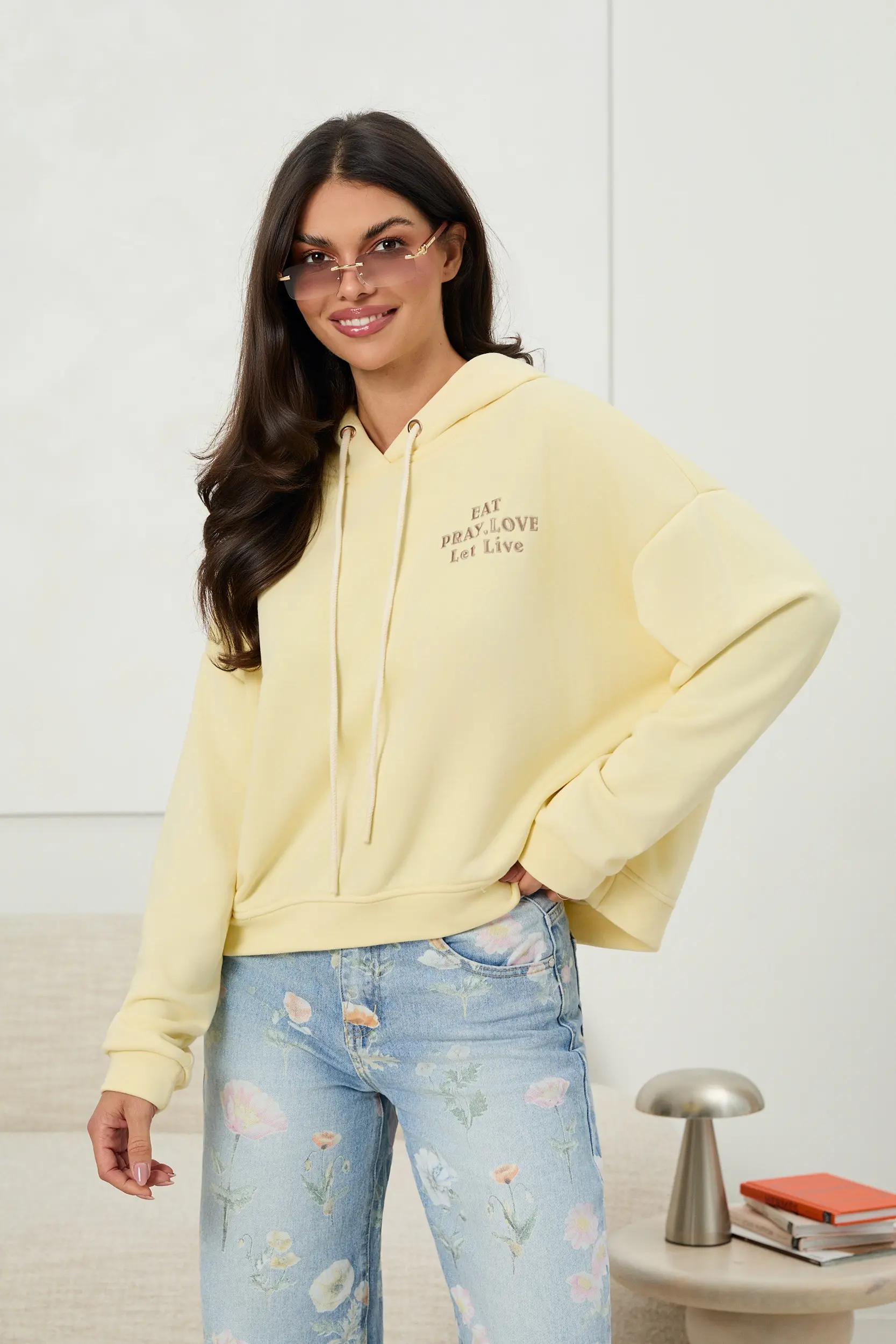 Bawełniana bluza oversize z kapturem