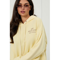 Bawełniana bluza oversize z napisami | Hurtownia online - cotygodniowe dostawy