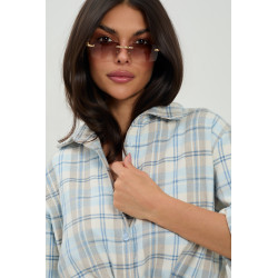 Oversizowa koszula w kratę - Hurt online | cotygodniowe dostawy