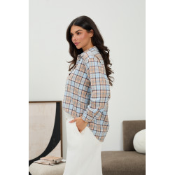 Casualowa koszula oversize w kratę - Hurt online | cotygodniowe dostawy