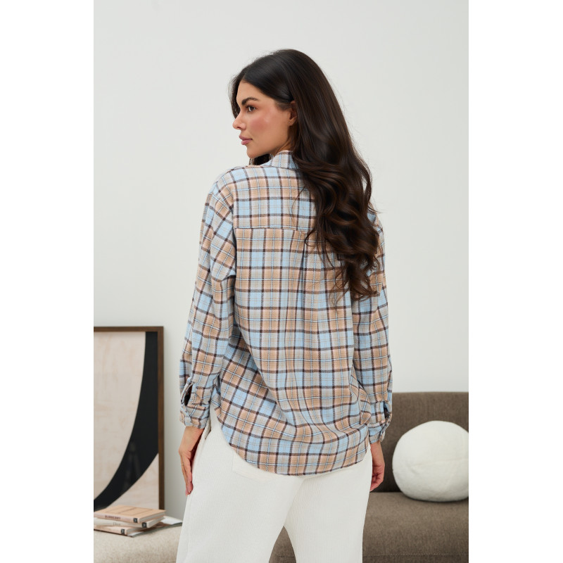 Casualowa koszula oversize w kratę - Hurt online | cotygodniowe dostawy