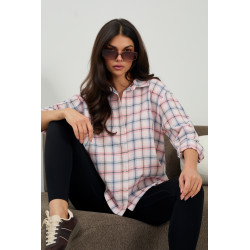 Casualowa koszula oversize w kratę - Hurt online | cotygodniowe dostawy