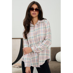 Luźna koszula w kratę | Hurtownia odzieży damskiej z Włoch