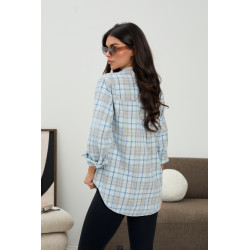 Casualowa koszula w kratę - Hurtownia odzieży online