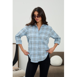 Casualowa koszula w kratę - Hurtownia odzieży online